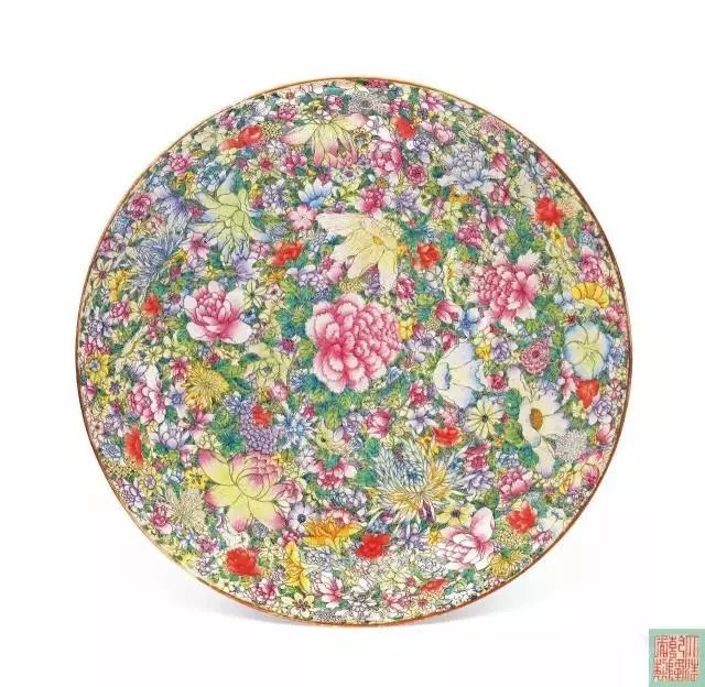 民国粉彩瓷器百花不落地瓶,乾隆粉彩百花不落地瓷器