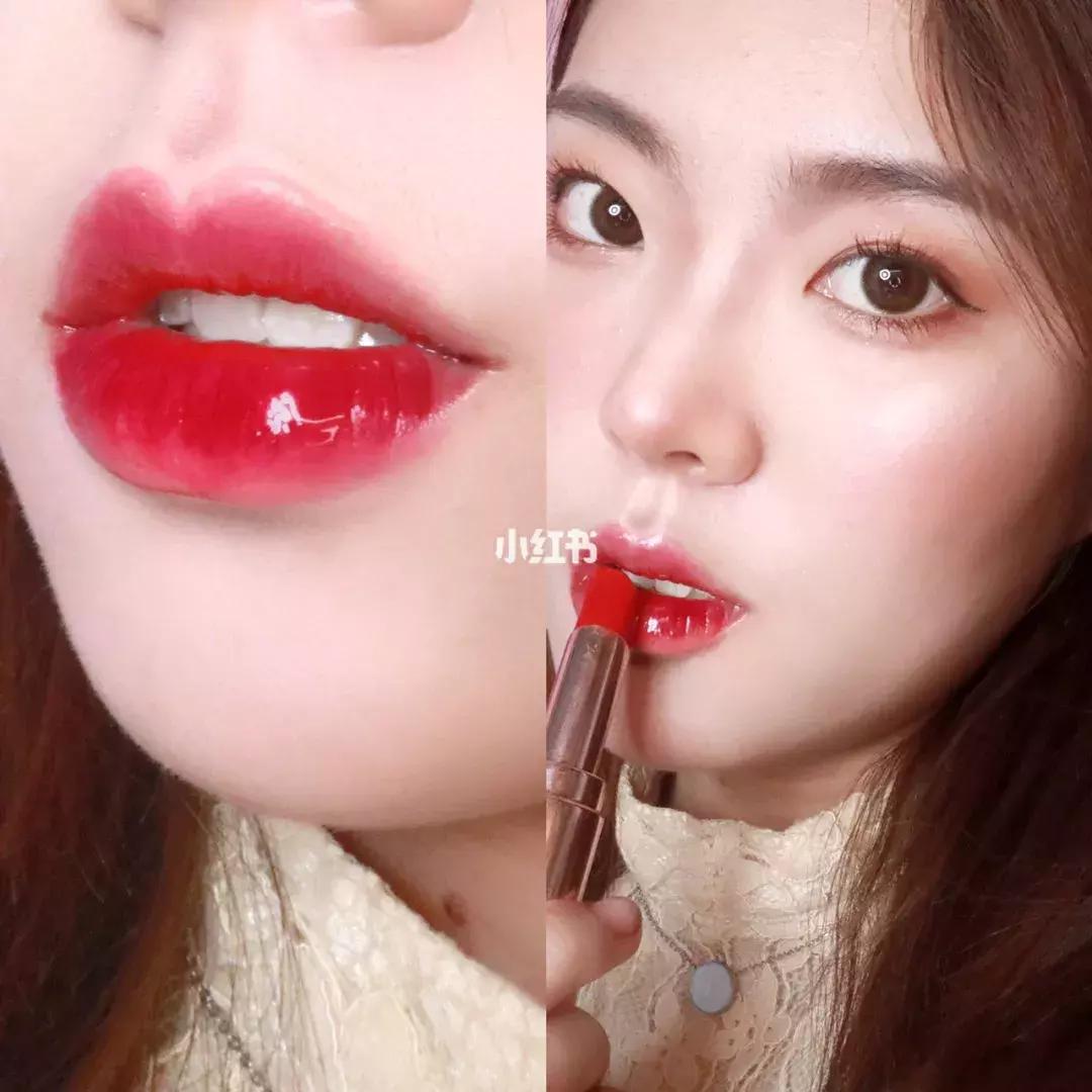 樱桃色同款口红,女明星用的樱桃红口红