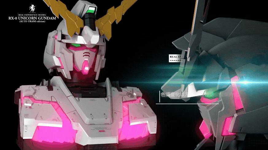 独角兽高达模型大小,自动变形的独角兽高达4号机