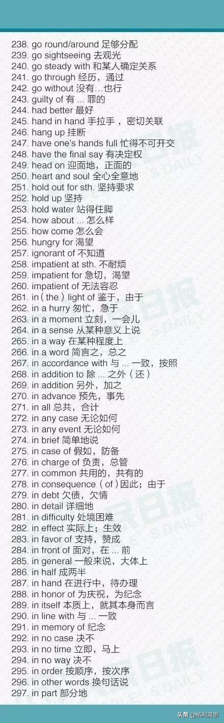 初中英语最常用的526个短语,初中英语585个短语