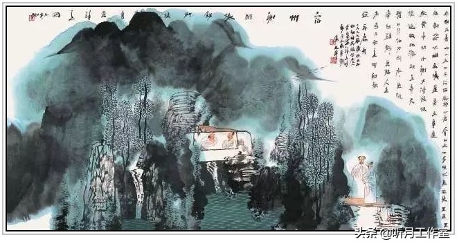 卢禹舜中国画欣赏,卢禹舜先生山水画创作