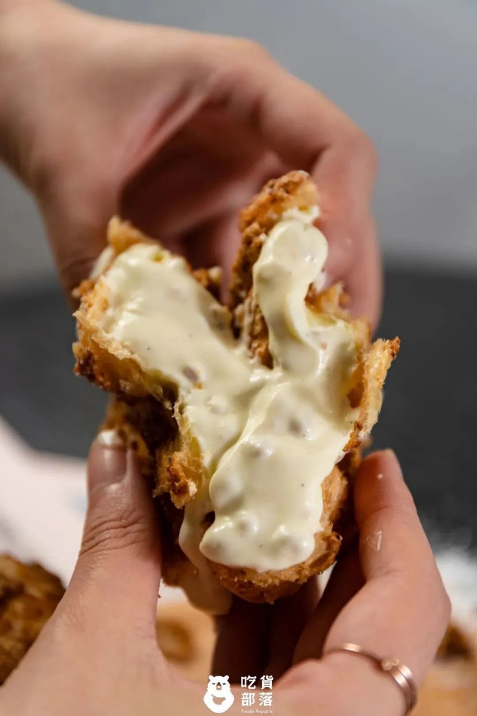 西树泡芙回归款,西树泡芙绿色奶油