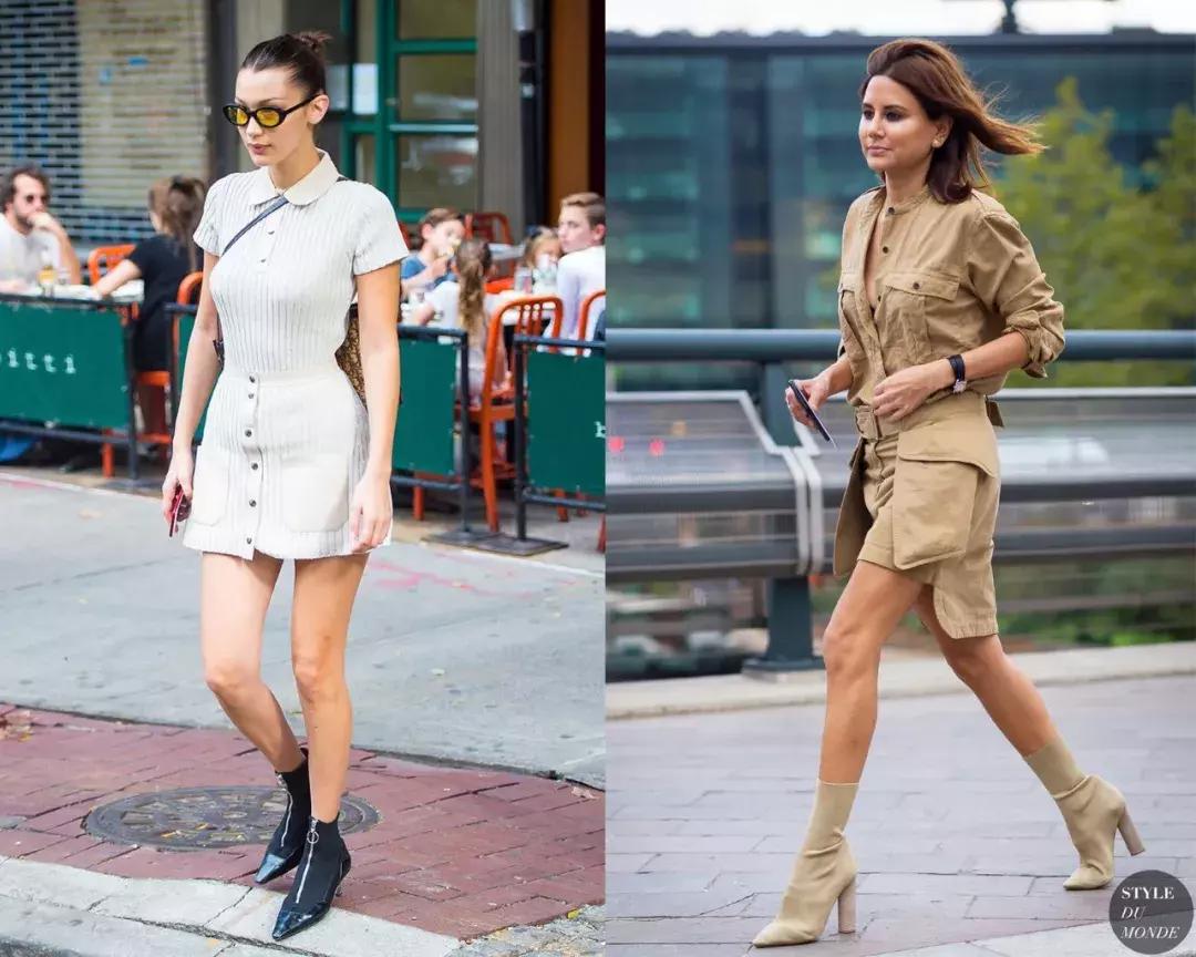 英伦袜靴穿搭裙子,袜靴穿搭新款