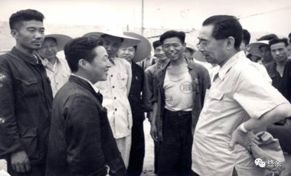 通县民工在怀柔水库建设工地