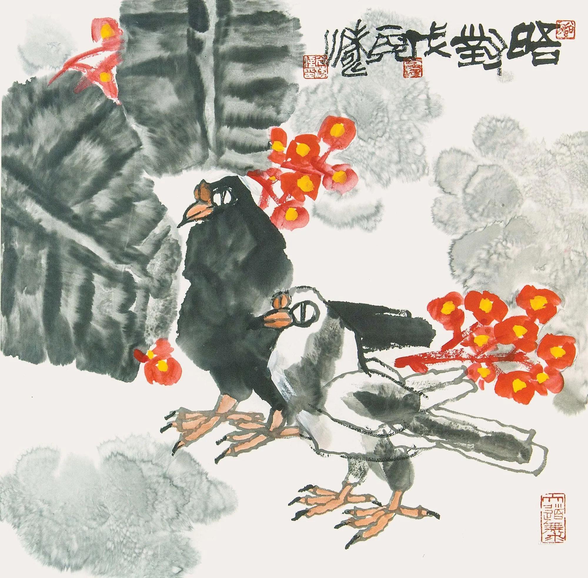 一团墨渍，几组干笔，尚涛的大写意非同凡响