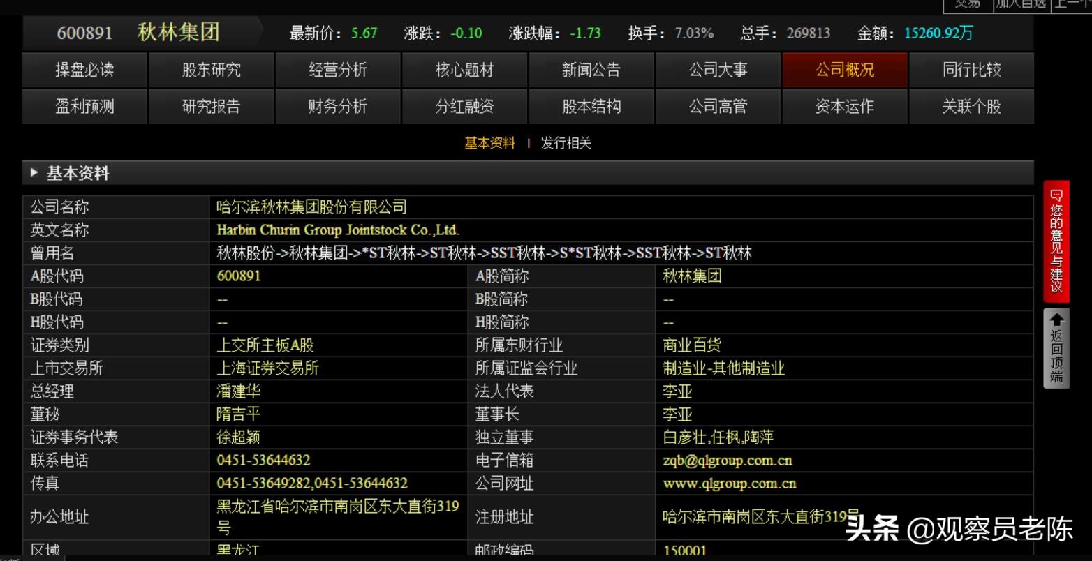 A股铁帽子王秋林集团频繁大地震,哈尔滨的列巴和香肠不好卖了?
