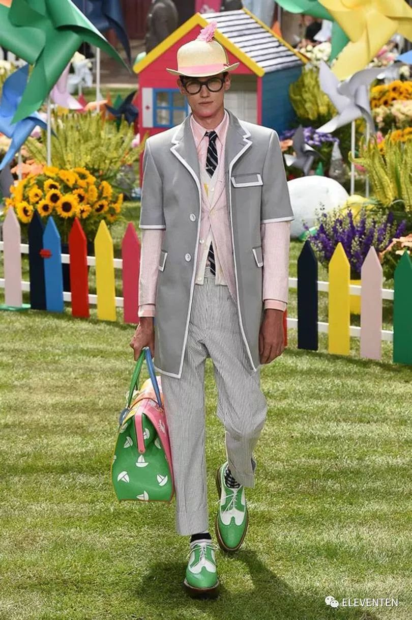 thombrowne2018男装,ThomBrowne2018春夏男装闭场造型