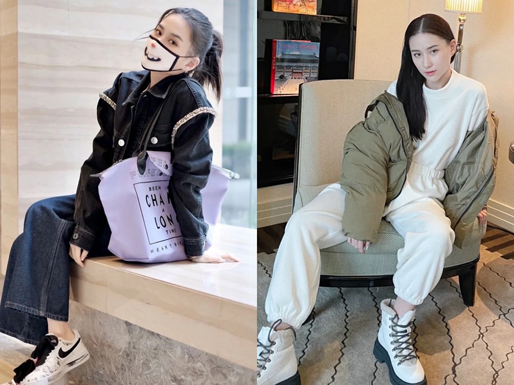 何超莲穿黑色外套跳手指舞蹈,与男友窦骁互动,破分手传言