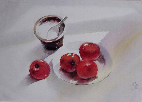 宁波著名水彩画家孙宁,孙宁水彩100幅欣赏