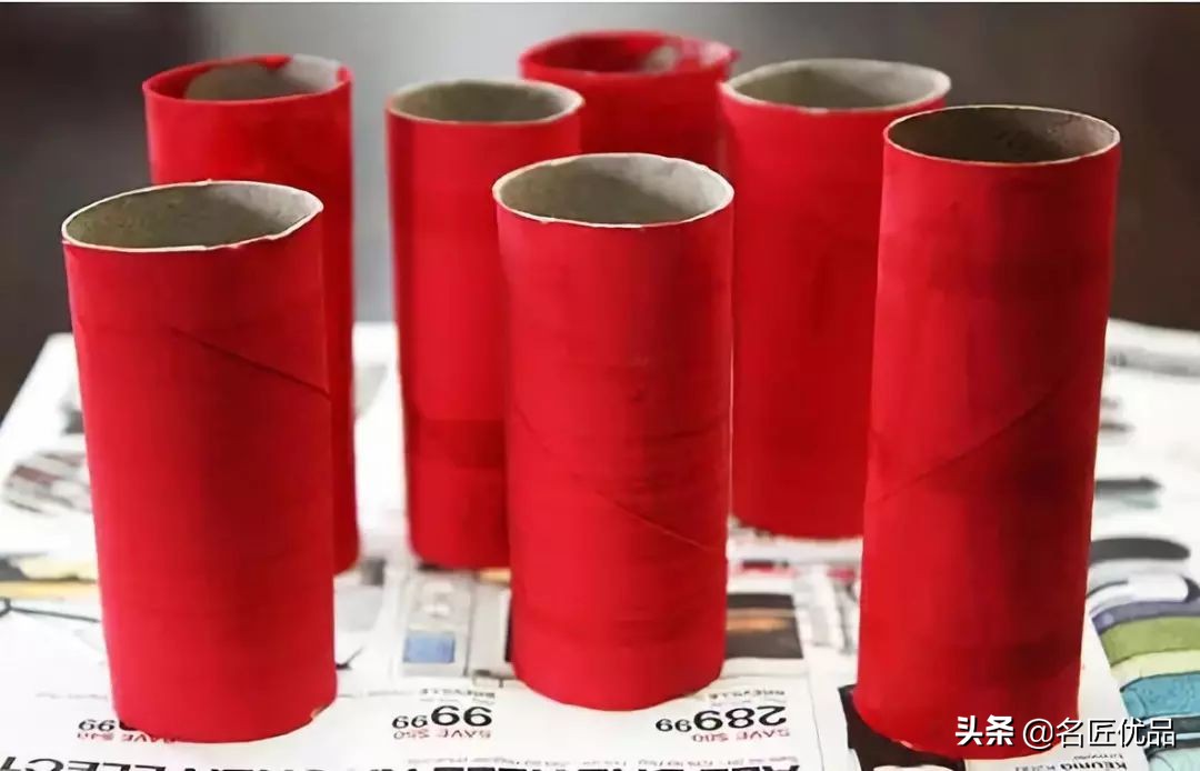 元旦手工彩纸鞭炮,元旦节手工鞭炮