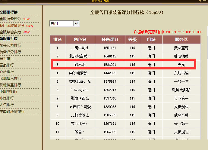 天龙八部：全服第三唐门竟是一个白富美？看到照片后我恋爱了