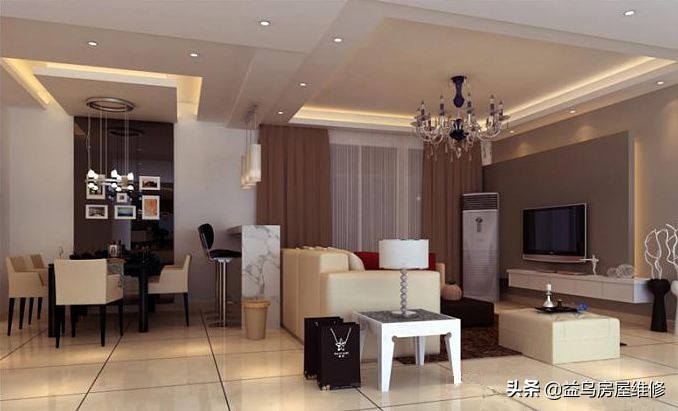 南北通透客厅餐厅厨房连体效果图,餐客厅不一体怎么设计