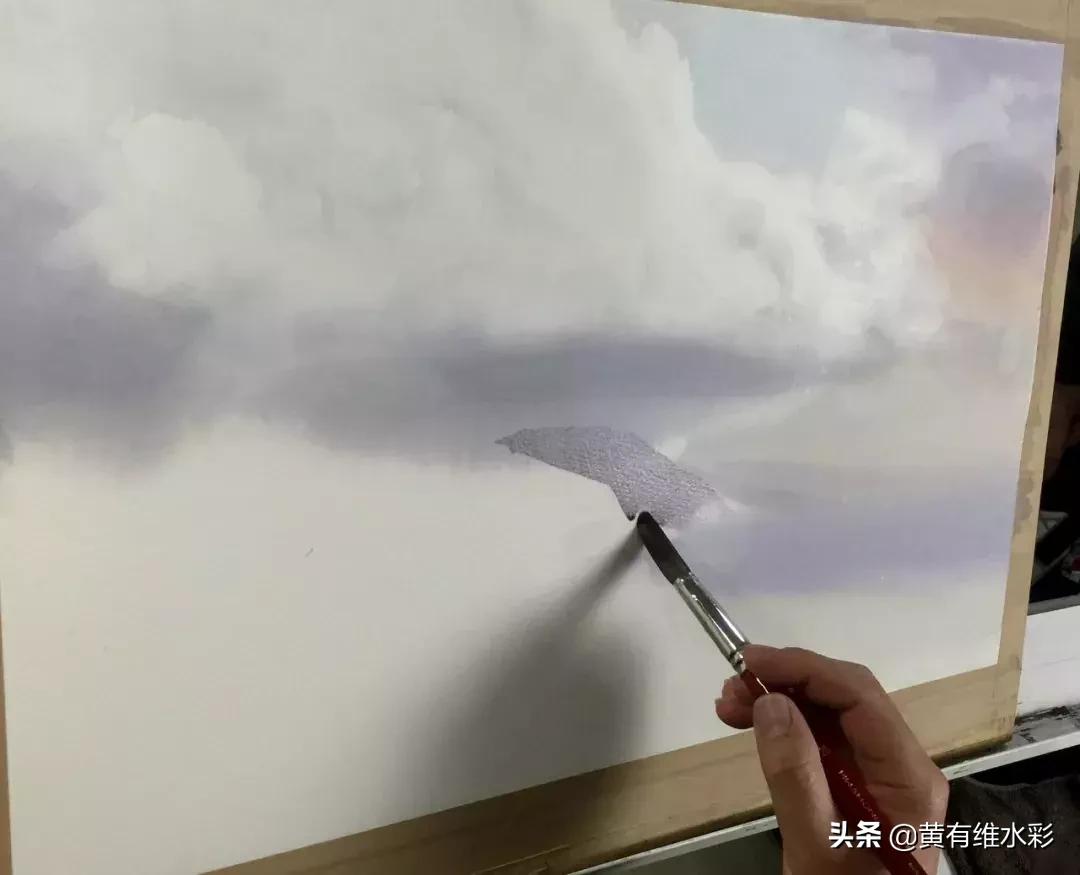 水彩画山风景入门,远山画法入门教程