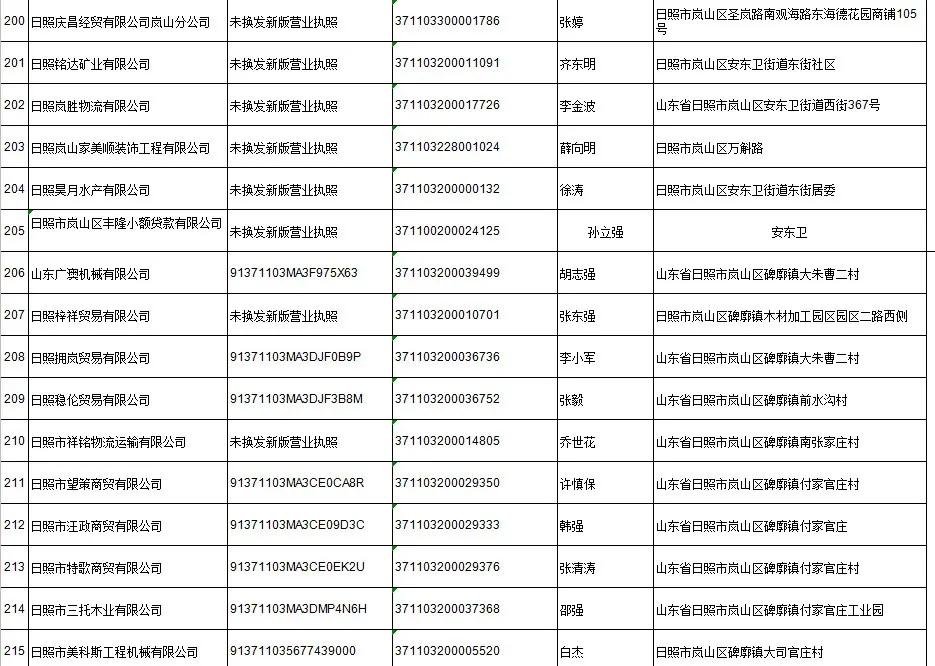 日照岚山市场监督管理,市场监管责令停产停业处罚决定