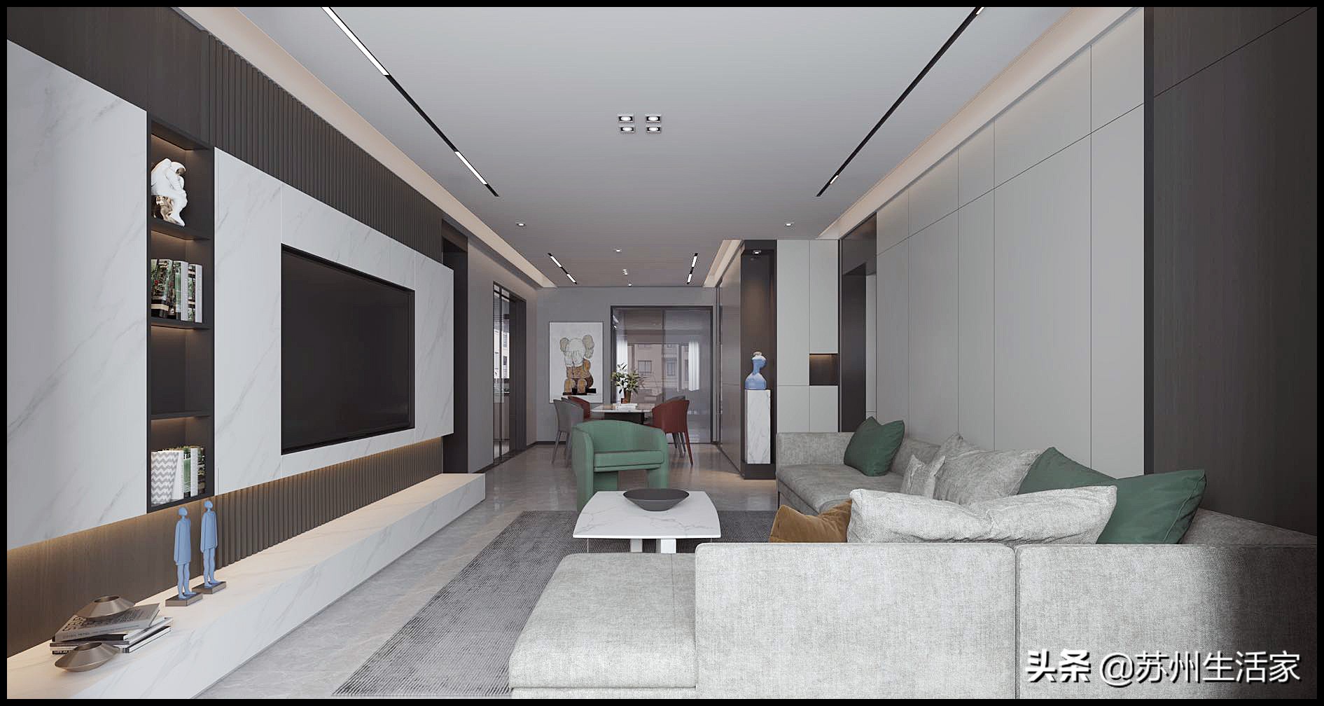 133平米居住怎么样,132平现代简约风禅意般的生活享受