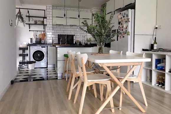 厨房装修效果图大全小户型一字型,8平米厨房餐厅装修效果图大全