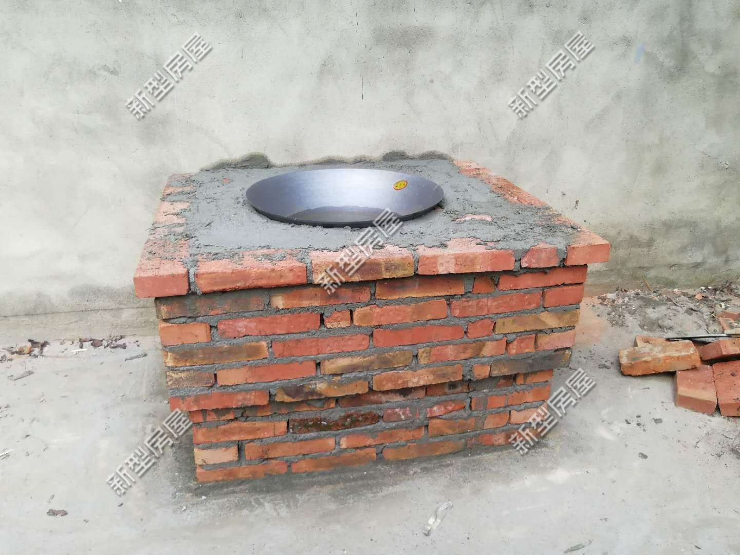 农村自建房柴火灶最佳方案,农村庭院柴火灶砌砖全过程