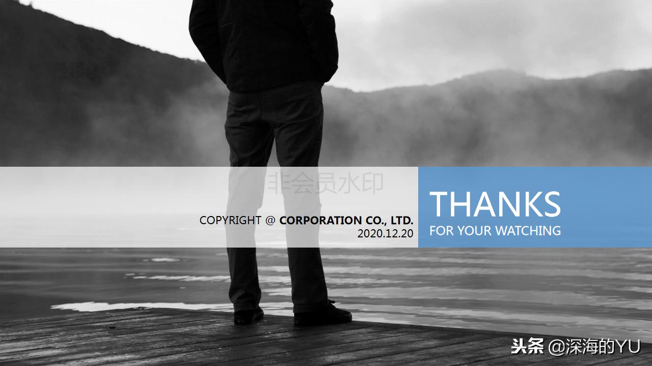 蓝色扁平化商务通用ppt模板,动态商务ppt模板简约