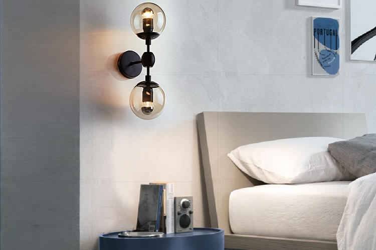 解锁床头,卧室床头壁灯免安装