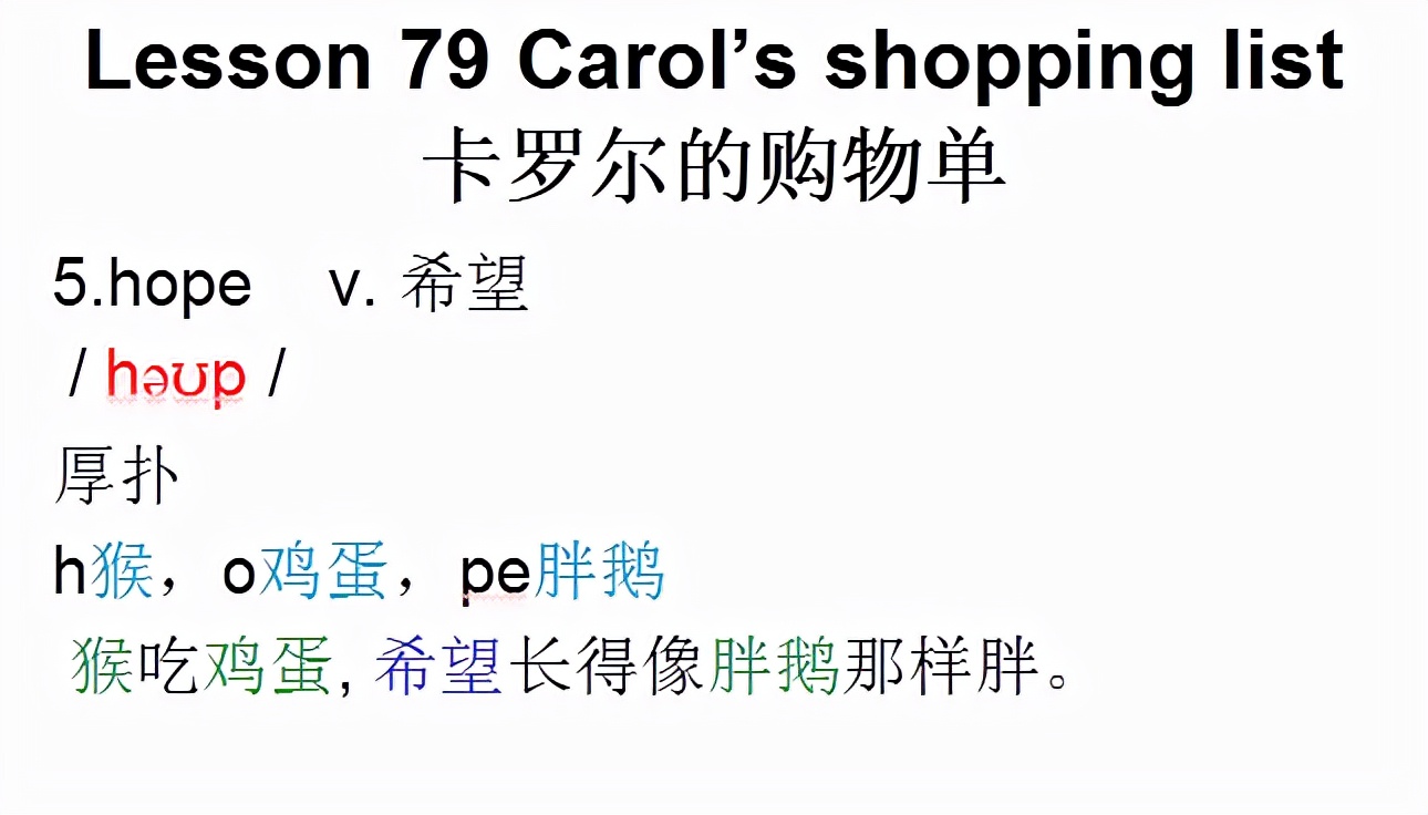 新概念英语第一册,音标课件自学整理Lesson79Carol’sshopping