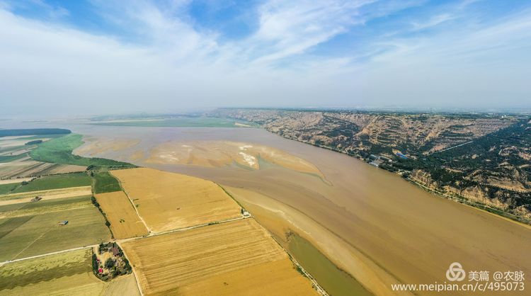 豫西老家放飞机，空中看黄河美景