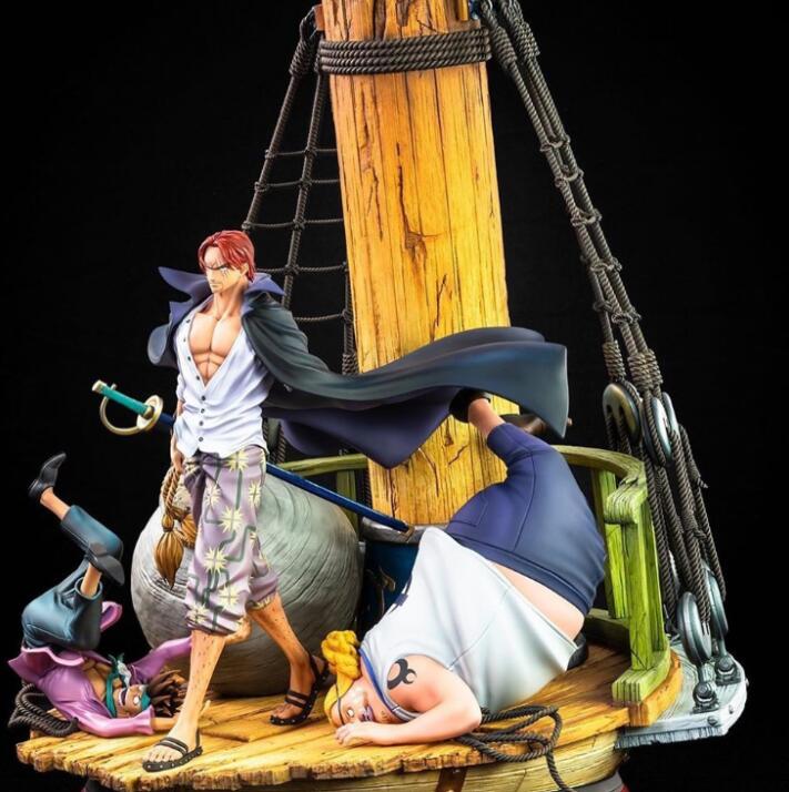 海贼王红发海贼团手办,海贼王红发鹰眼手办视频