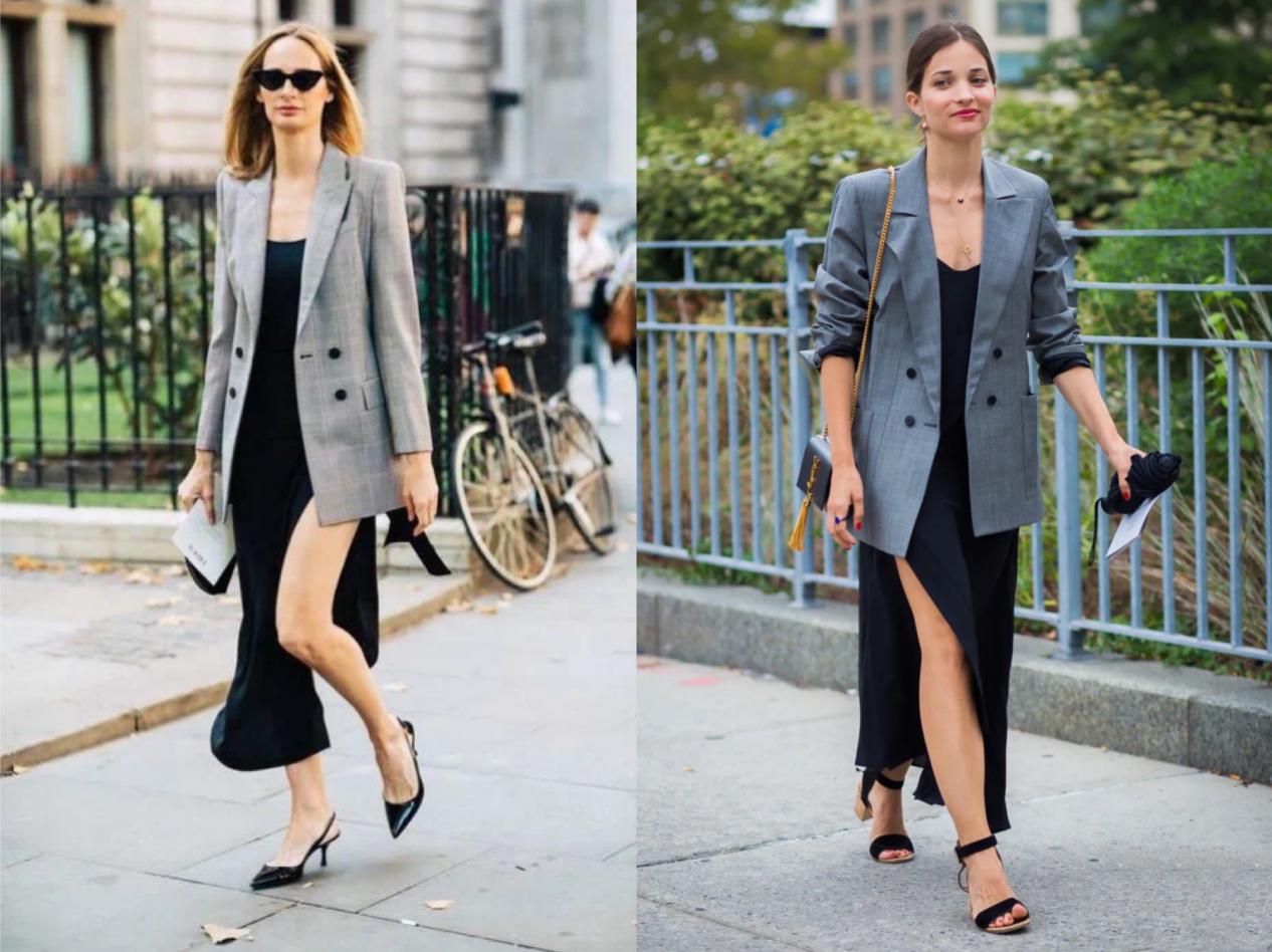 西装裙子怎么穿才好看,西装裙子开春率先走红的时髦搭配