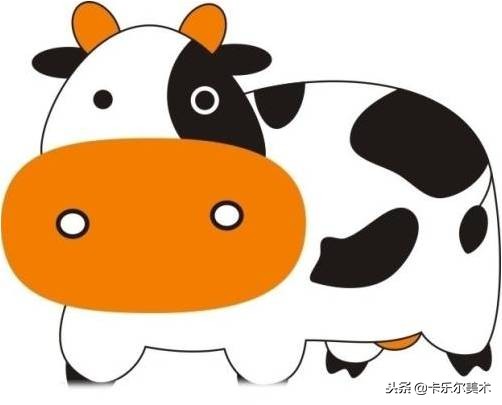 粘土手工作品小动物奶牛,超轻粘土手工作品创意画奶牛