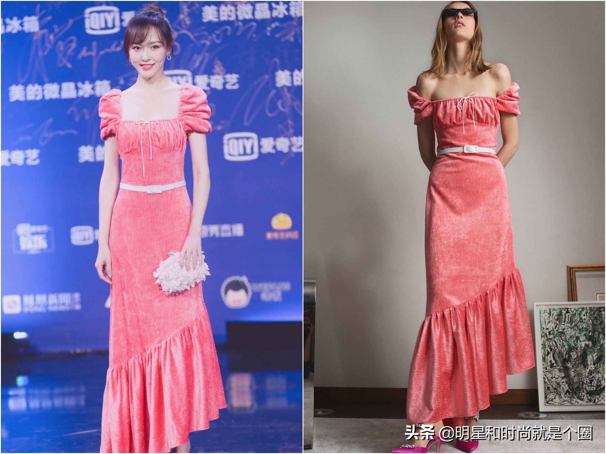 着红装的唐嫣美到冒泡,你穿起来真好看抖音