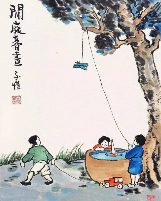 丰子恺古诗新画释文,丰子恺的画醉了整个春天