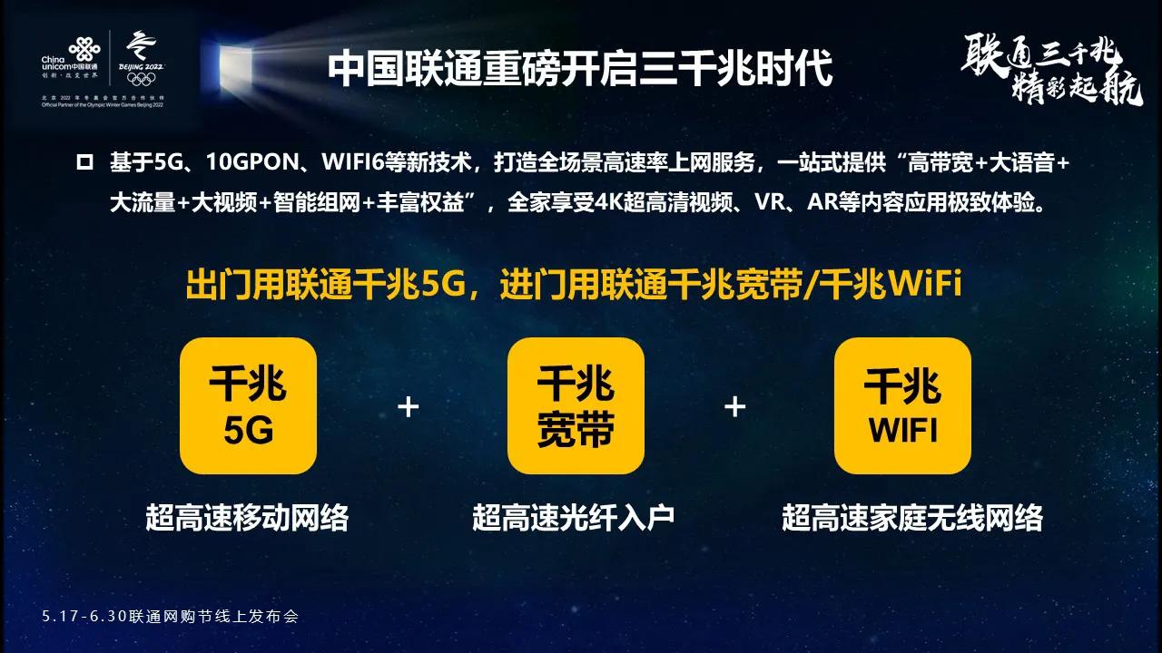 联通网络免费提升1000兆,中国联通提升网络速度