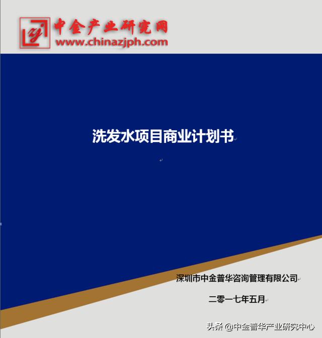 洗发水商业计划书,洗发水市场计划