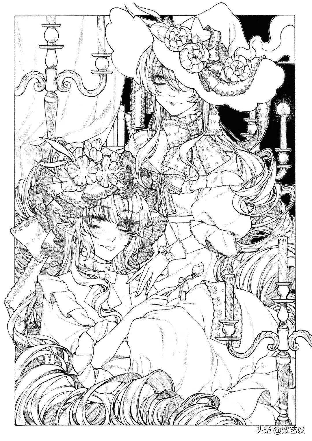 用15种颜色画的画特别漂亮,好看又复杂的又有颜色的画