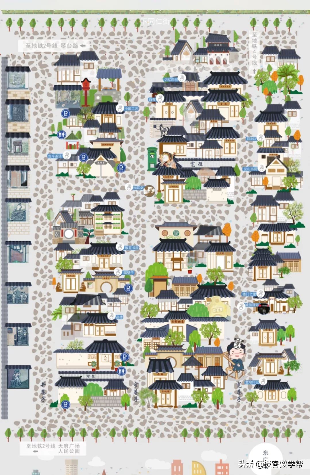 成都景区地图,成都各大景点详细攻略图片