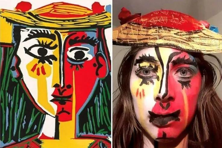 世界名画人物模仿搞笑,外国人恶搞画作