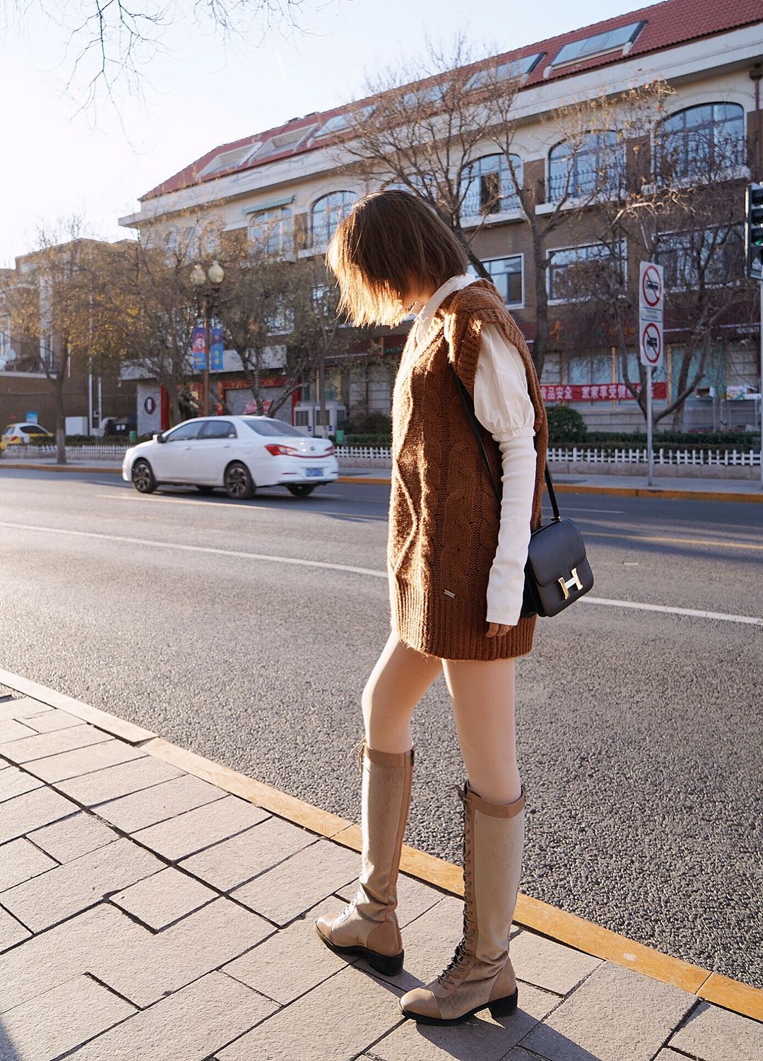 拉链长靴好看还是系带长靴好看,150-155小个子长靴系带