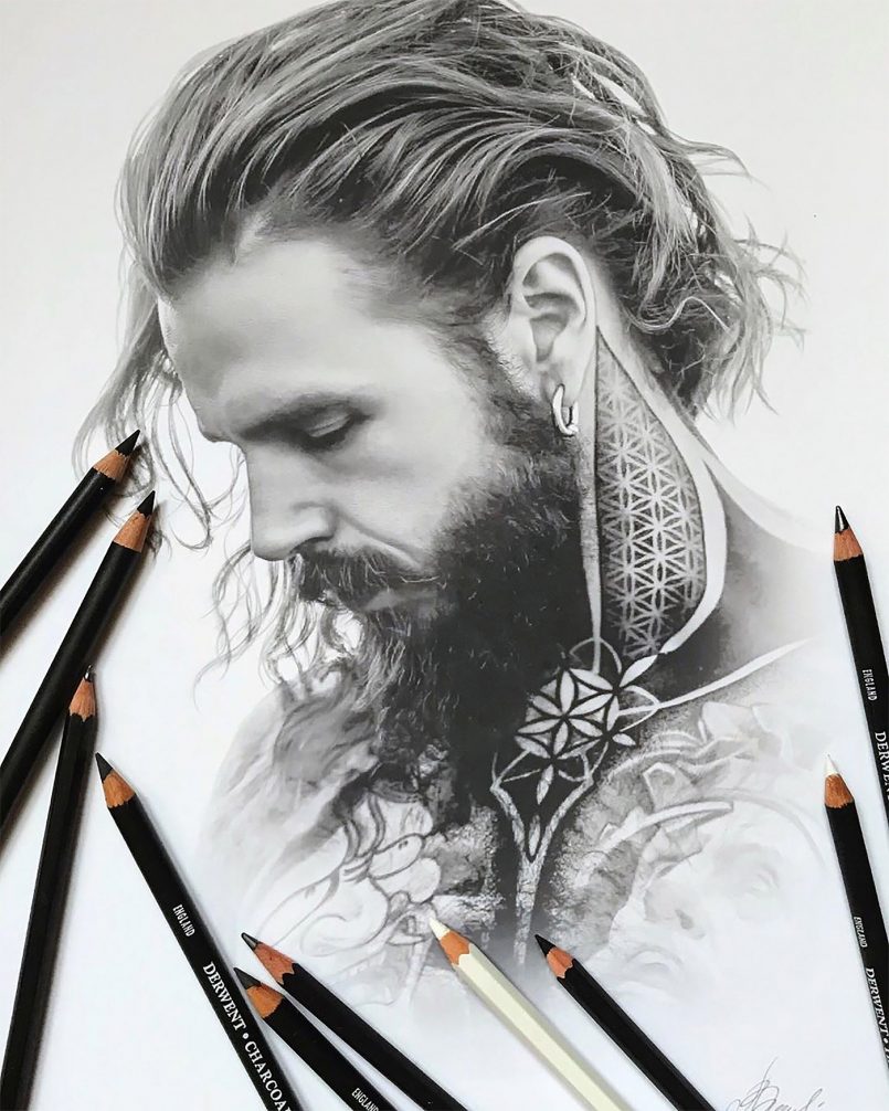 古风画像名人教程彩铅,彩铅手绘人物肖像画