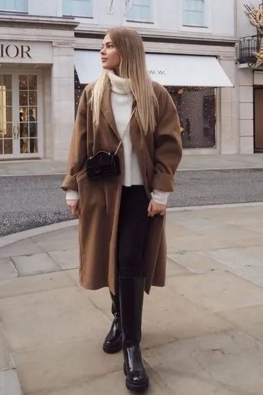 驼色大衣多种风格穿搭攻略,驼色大衣的高级感穿搭示范