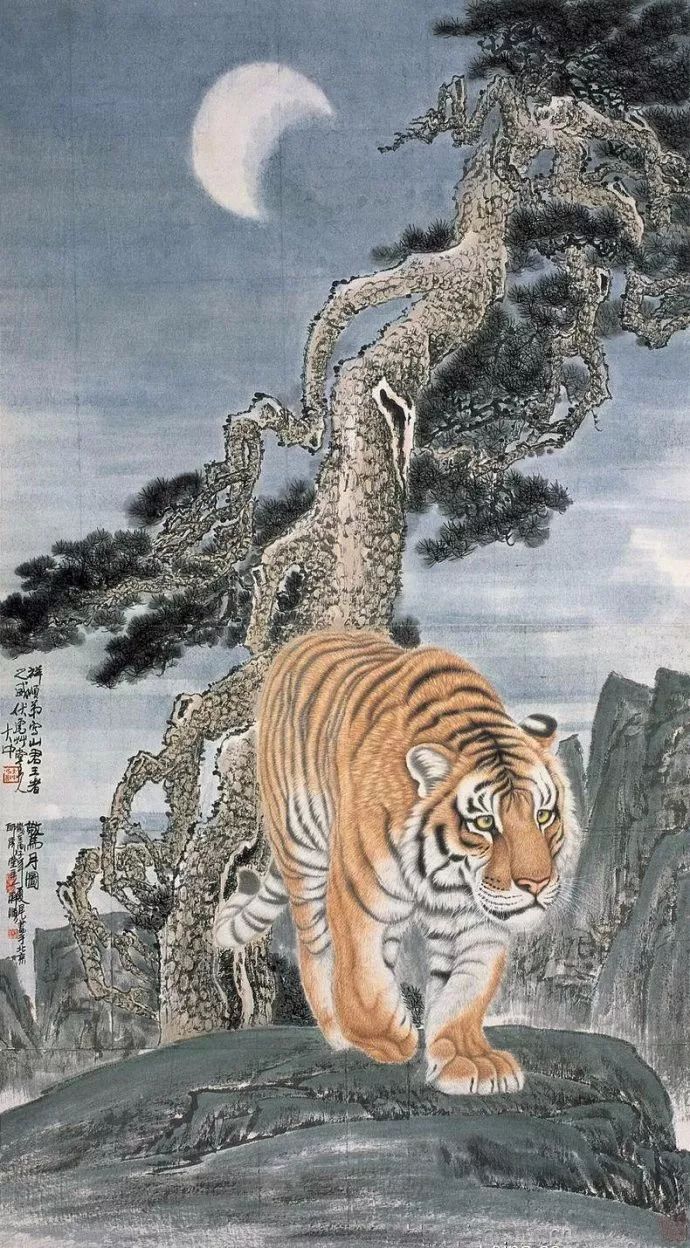 他笔下的虎充满了人的柔情与善意