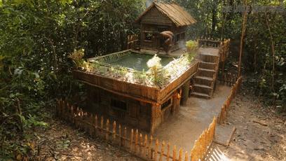 木棍怎么挖出泳池,一根棍子挖出一个游泳池