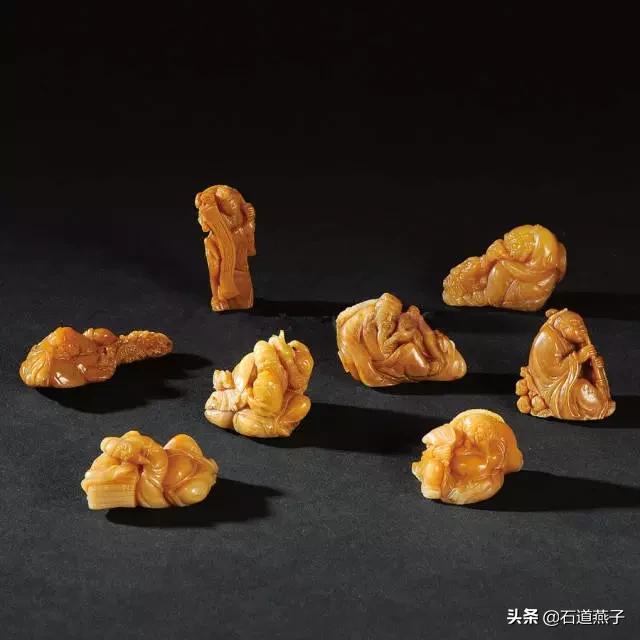 寿山五彩田黄石内部特征,田黄石历史故事