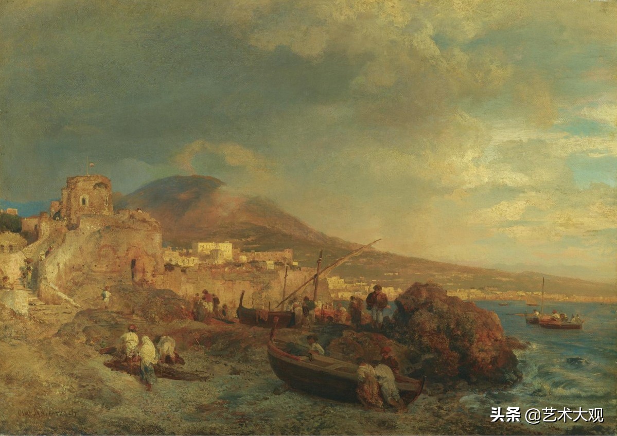 欧洲古典风景油画作品欣赏,德国古典画家风景油画作品
