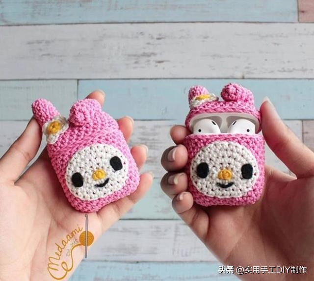 针织手机壳教程全部,萌萌的手机套编织