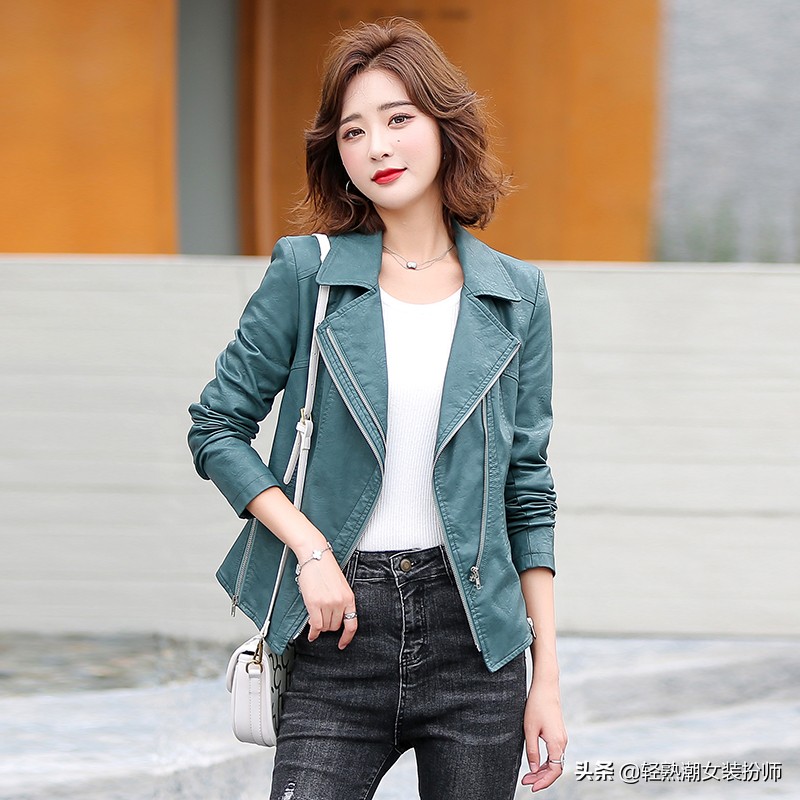 秋冬流行的皮衣外套,搭配简单又帅酷,随便一披,让你魅力挡不住