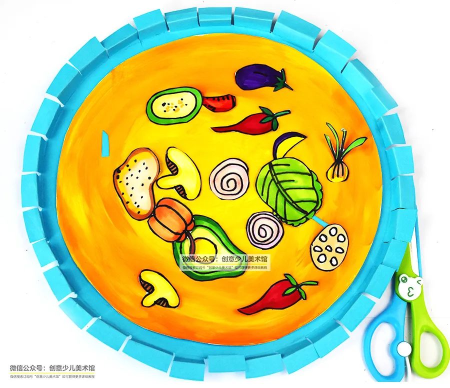 儿童画披萨怎么画,画披萨儿童画