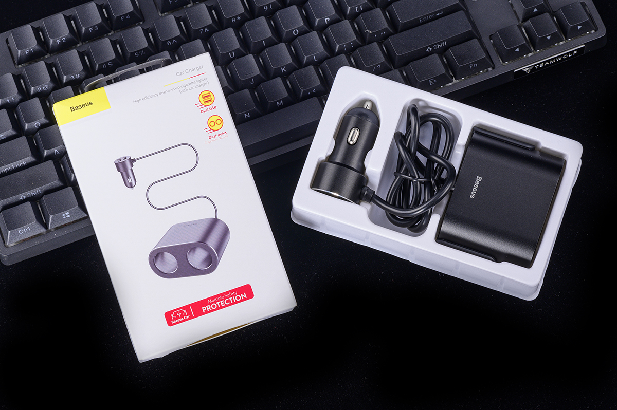 车载点烟插头改usb,倍思一拖三车载点烟器