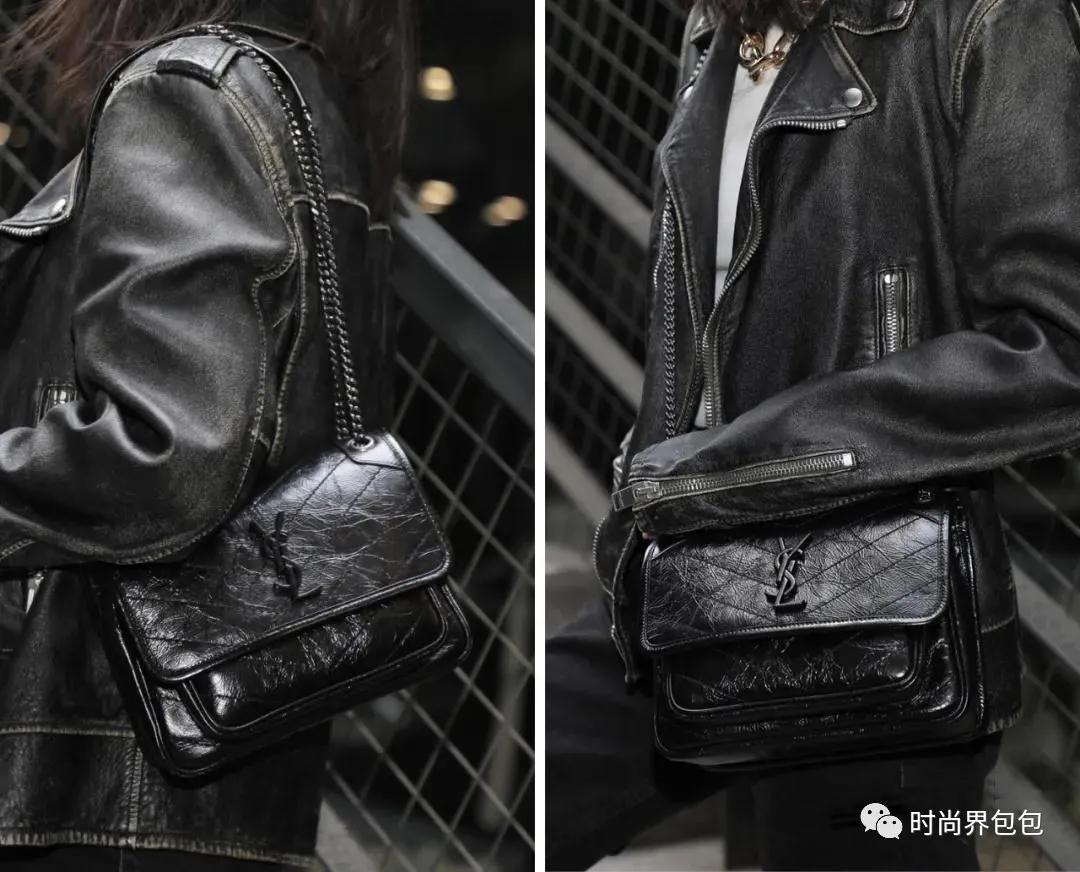 圣罗兰ysl鳄鱼压纹日落链条包,ysl圣罗兰鱼子酱玫红色链条包