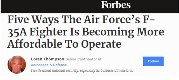 F-35战机性能到底如何?美军事专家吹捧:一些缺陷根本不存在