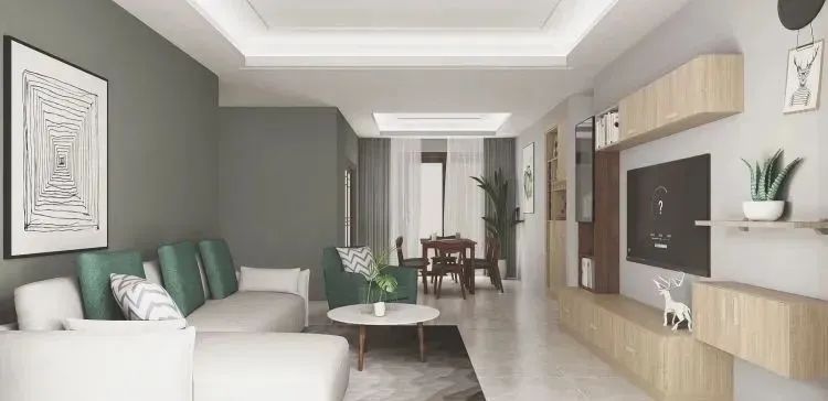 套内100平客餐厅装修效果,20人以上高端餐厅包间装修