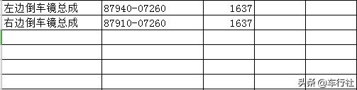 亚洲龙100项配件,亚洲龙配件价格表完整版